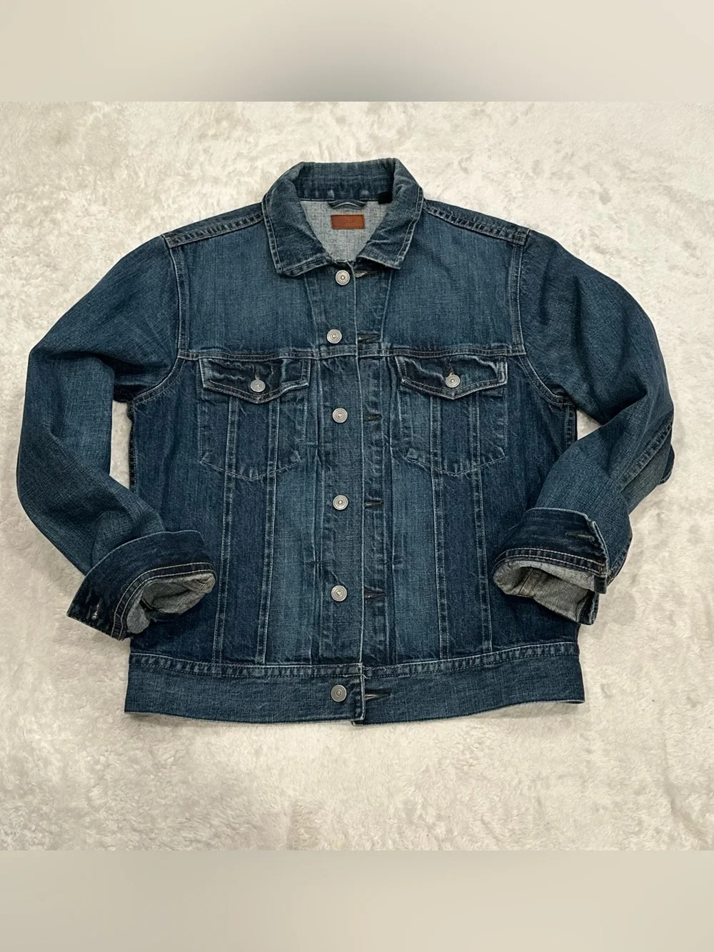J. Crew Mens Denim Jacket S Small Classic Trucker Blue Jean
